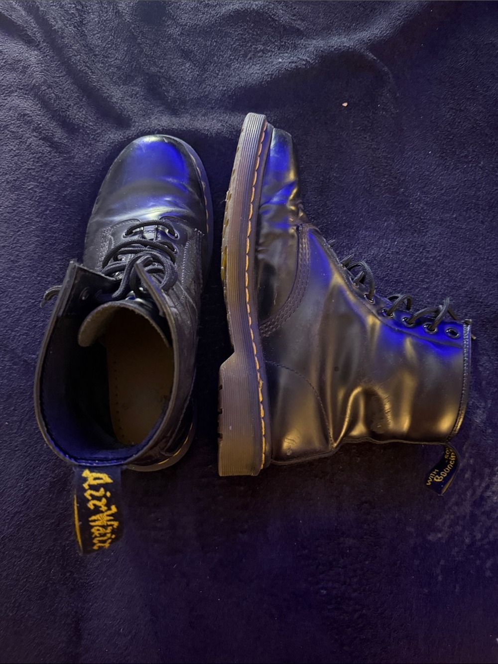 Dr. Martens Black Leather Lace-Up Combat Boots